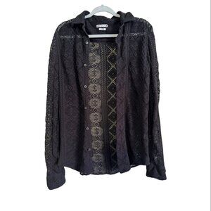 Zara Sweater Open Knit with buttons size Small